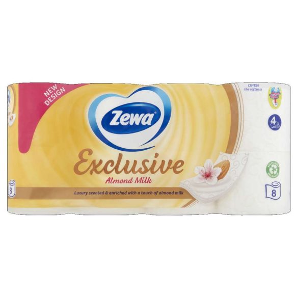 Zewa Exclusive toalettpapír 4 rétegű 8 tekercs Almond Milk