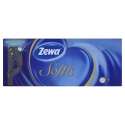 Zewa Softis papírzsebkendő 4 rétegű 10x9 db Illatmentes