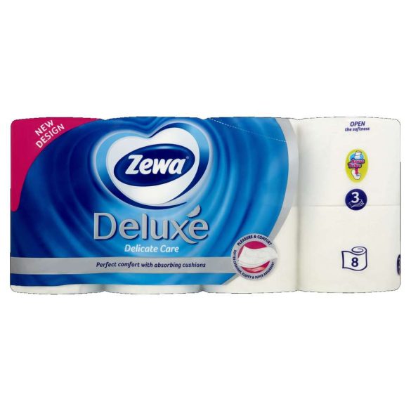 Zewa Deluxe toalettpapír 3 rétegű 8 tekercs Delicate Care