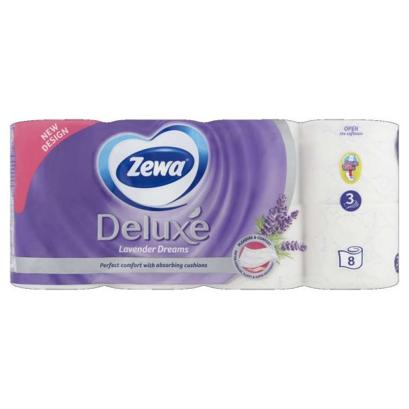 Zewa Deluxe toalettpapír 3 rétegű 8 tekercs Lavender Dreams