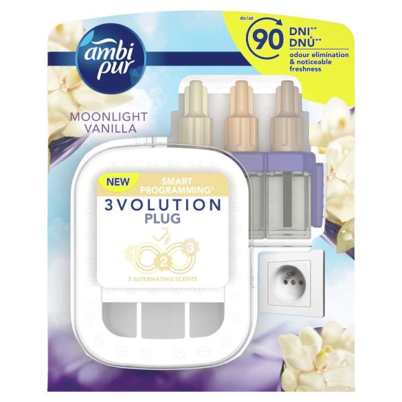 AmbiPur 3Volution elektromos légfrissítő alapcsomag Moonlight Vanilla 20 ml