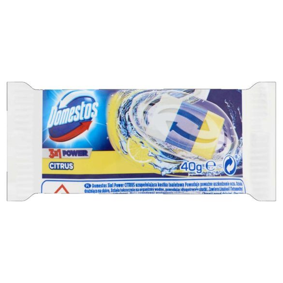 DOMESTOS 3in1 WC-rúd 40 g utántöltő Citrus