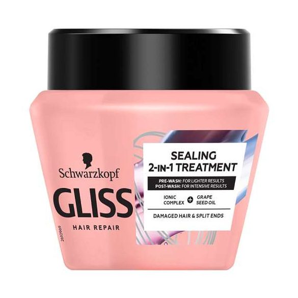 Gliss intenzív tégelyes pakolás 300 ml Split Ends Miracle