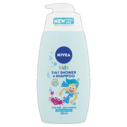 NIVEA Kids 2in1 Tusfürdő és Sampon Fiúknak 500 ml