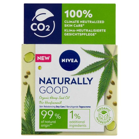 NIVEA Naturally Good Nappali Arckrém 50 ml Kendermagolajos