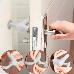 Ajtóütköző kilincsre szürke